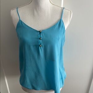 Yumi Kim Blue Fitted Buttoned Camisole